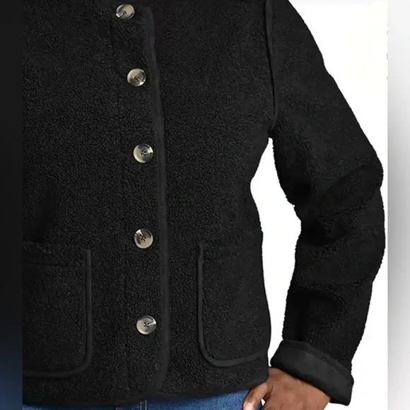 Briggs New York Women's Reversible Sherpa and Suede Jacket NWT - Picture 6 of 11